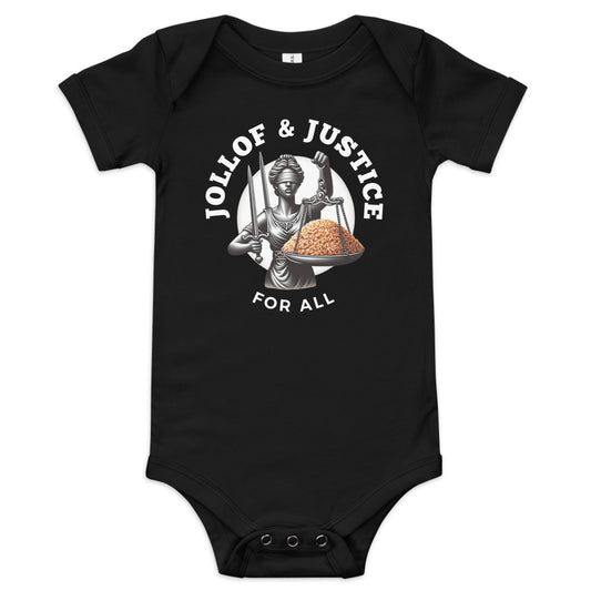 Jollof & Justice For All Black Baby One Piece