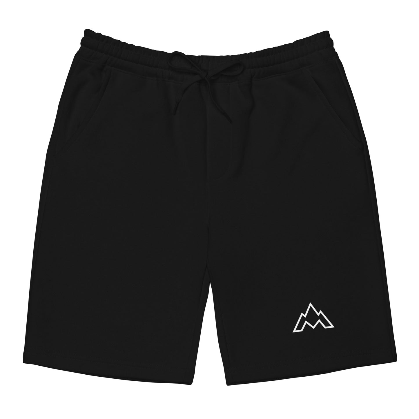 White Logo Fleece Shorts