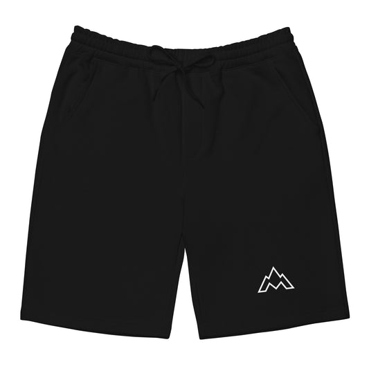 White Logo Fleece Shorts