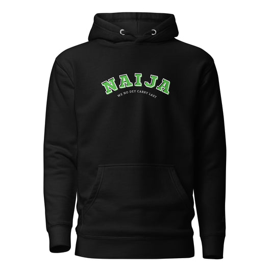 Naija Block Letters Black Unisex Hoodie