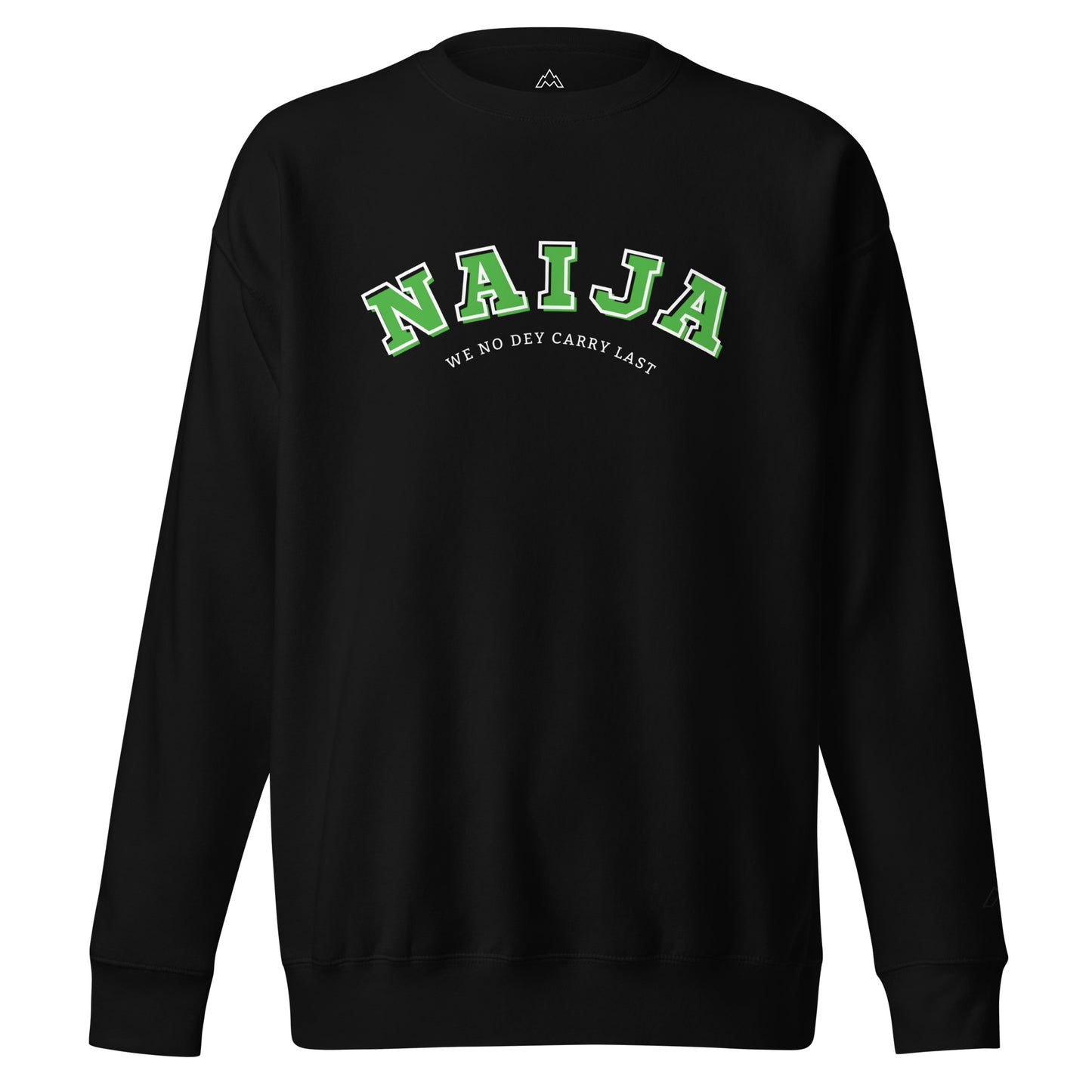 Naija Block Letters Black Unisex Premium Sweatshirt