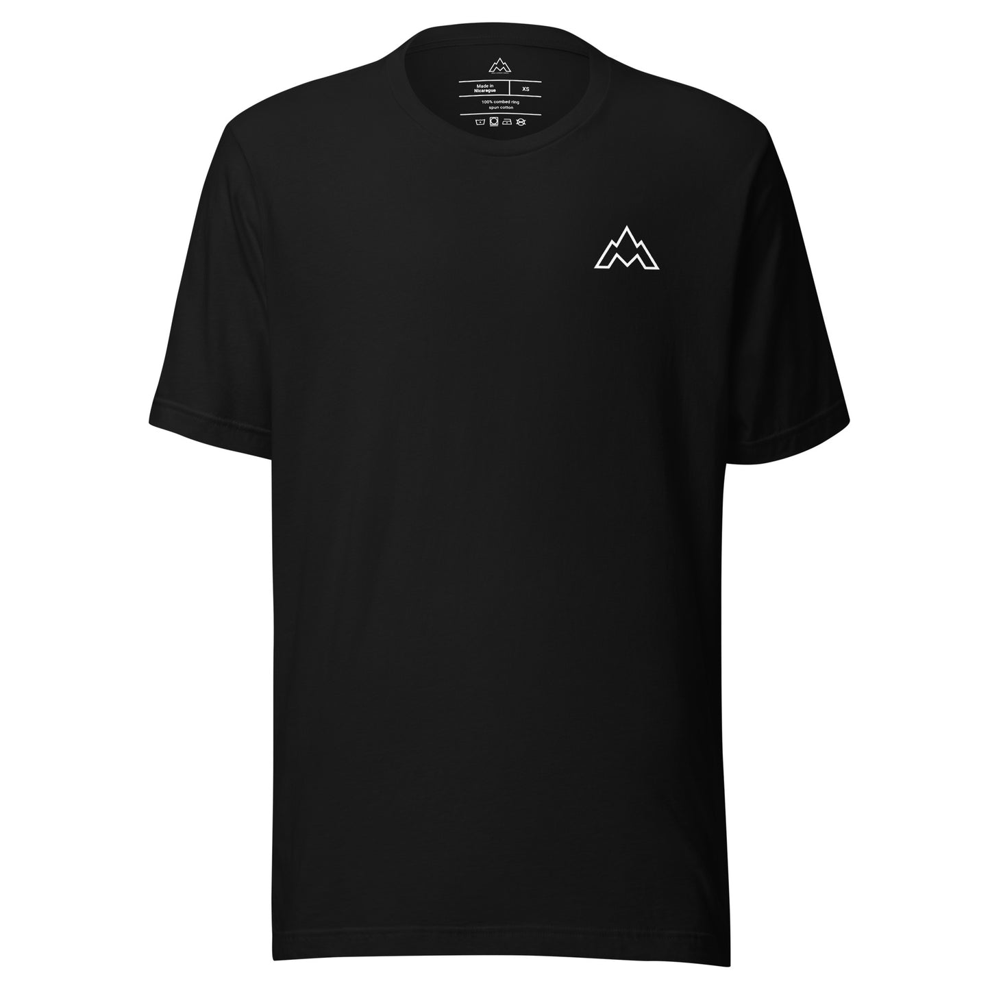 White AM Logo on Black Unisex Tee