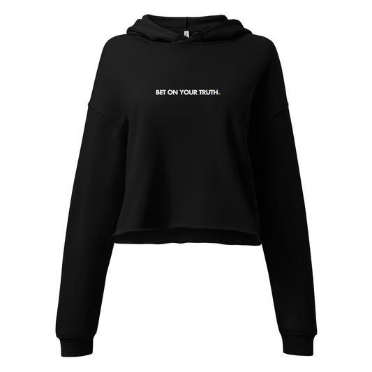 BOYT White on Black Crop Hoodie