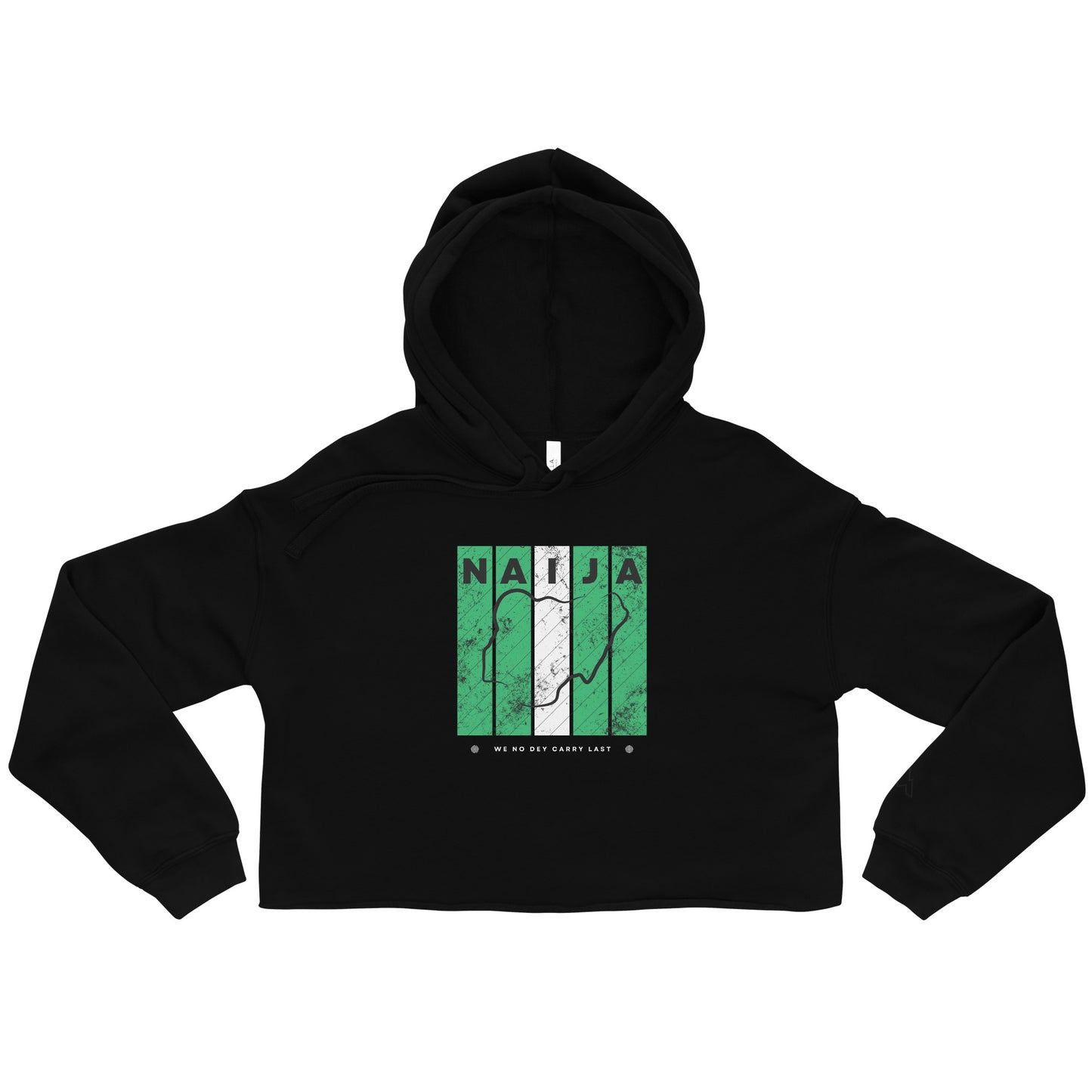 Naija W.N.D.C.L Black Crop Hoodie