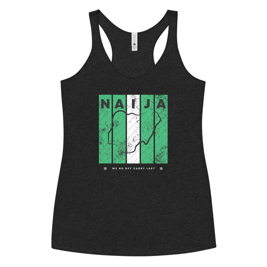 Naija We No Dey Carry Last Women's Racerback Tank